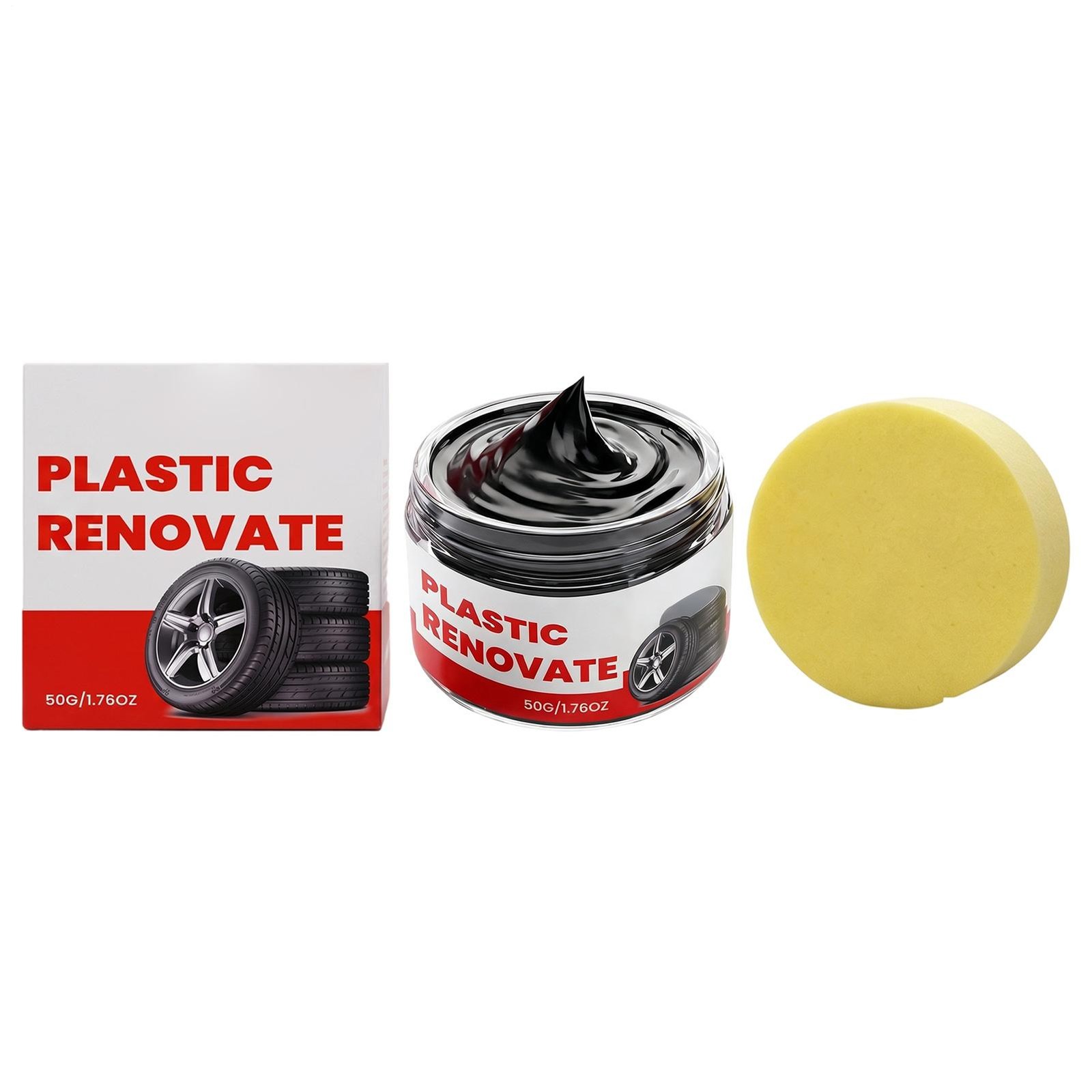 Black Car Interior Plastic Repair Scratch Remover Wax Polishing Repair Cream