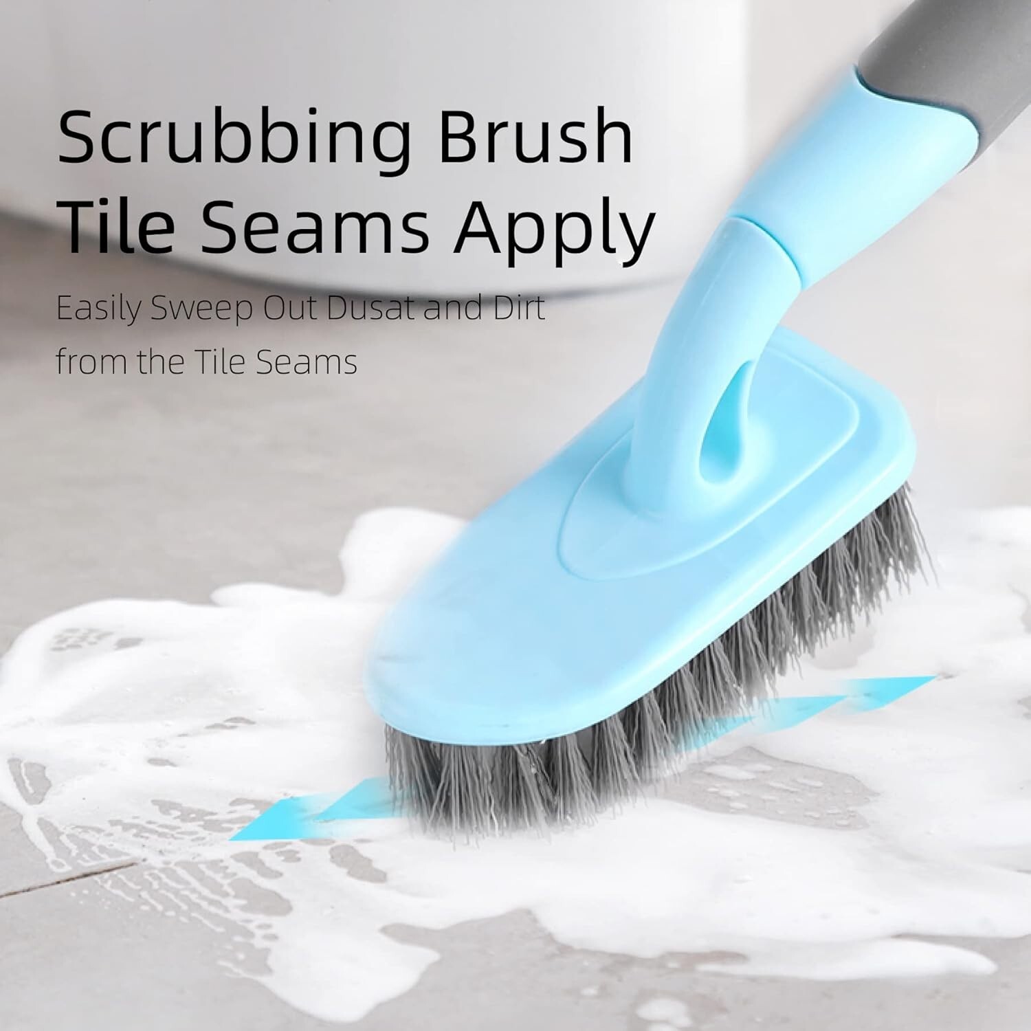 2-Pack Scrub Brush for Cleaning with Long Handle, Medium Firm Brush Bathroom NEW