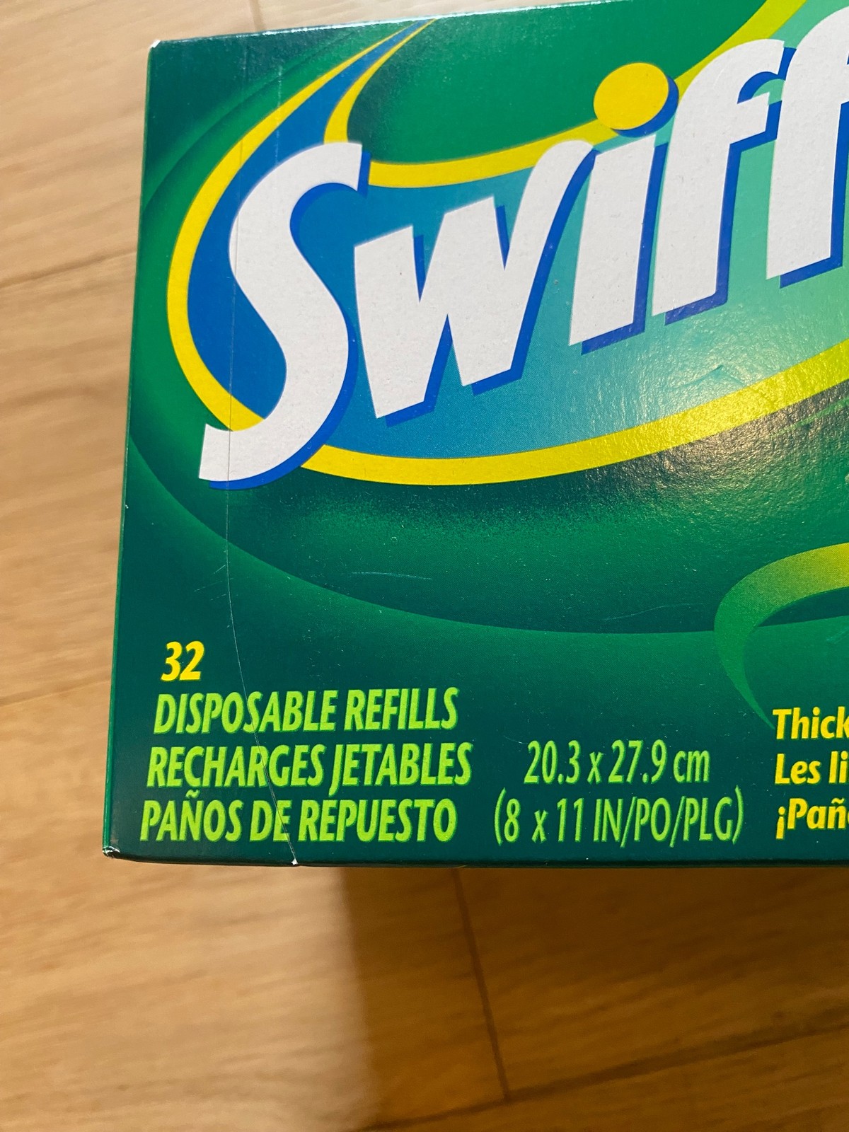 Swiffer Disposable Refills 32 Count 8 x 11 in Dry Cloths Electrostatic White
