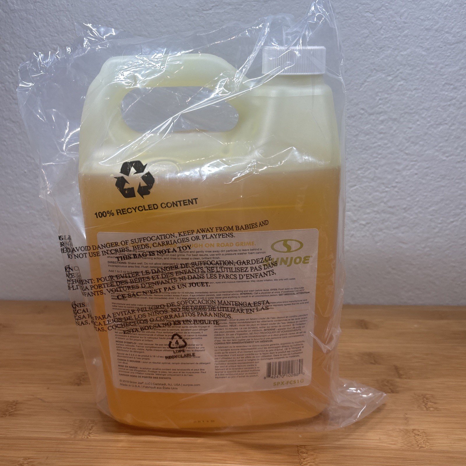 Sun Joe Snow Foam Pineapple Scented Car Wash Soap & Cleaner, 1 Gallon, FCS1G