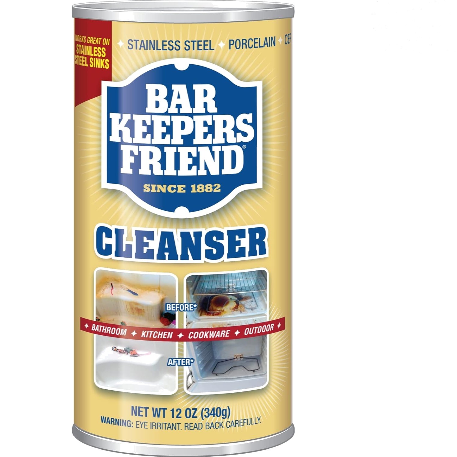 Versatile 12 Oz Powdered Cleaner – Cleans & Polishes Stainless Steel Safely