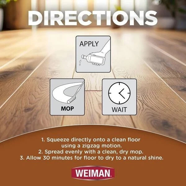 Weiman Wood Floor Polish and Restorer – 32 Ounce – High-Traffic Hardwood