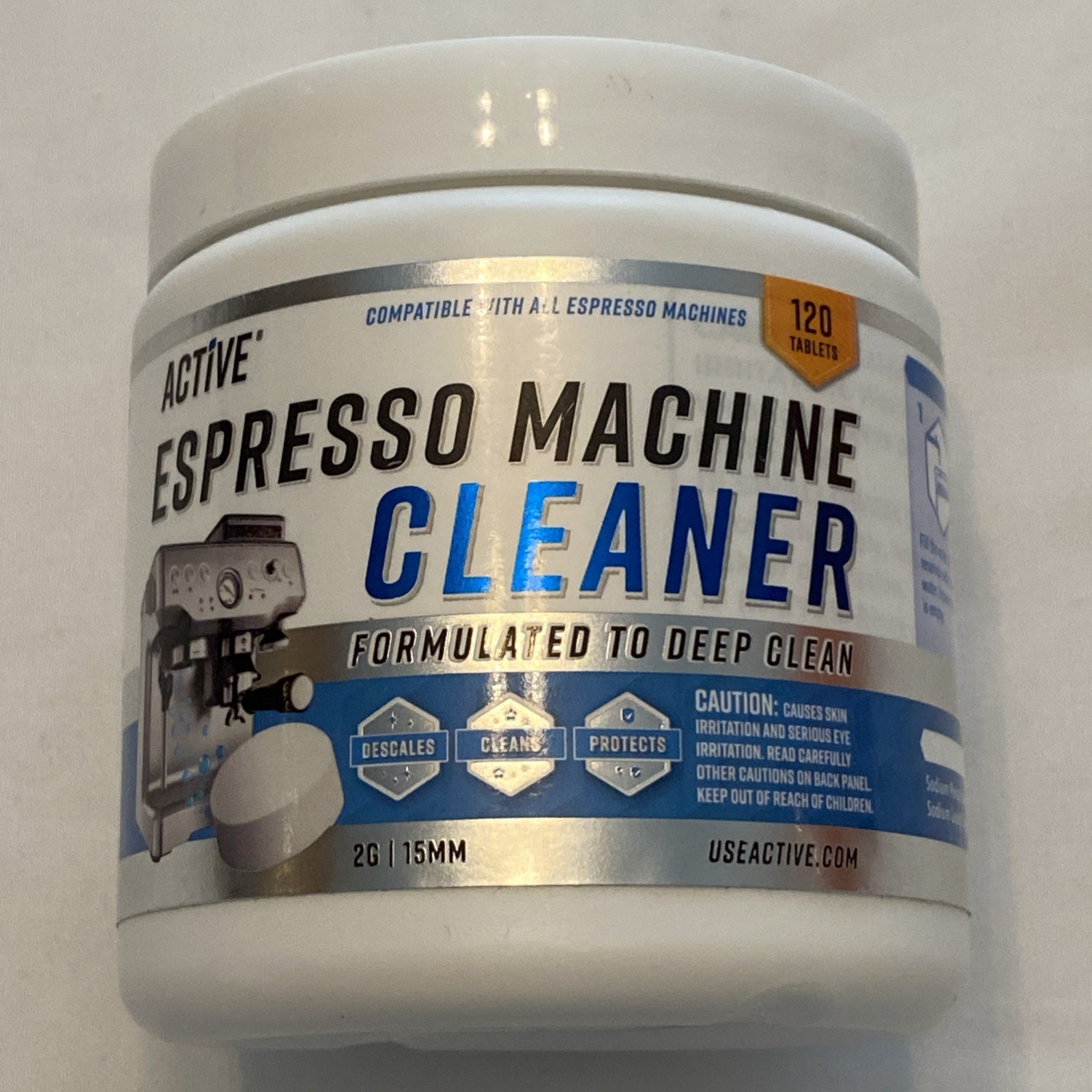 Active Espresso Machine Cleaning Tablets Coffee Maker Descaler 120 Count Tab NEW