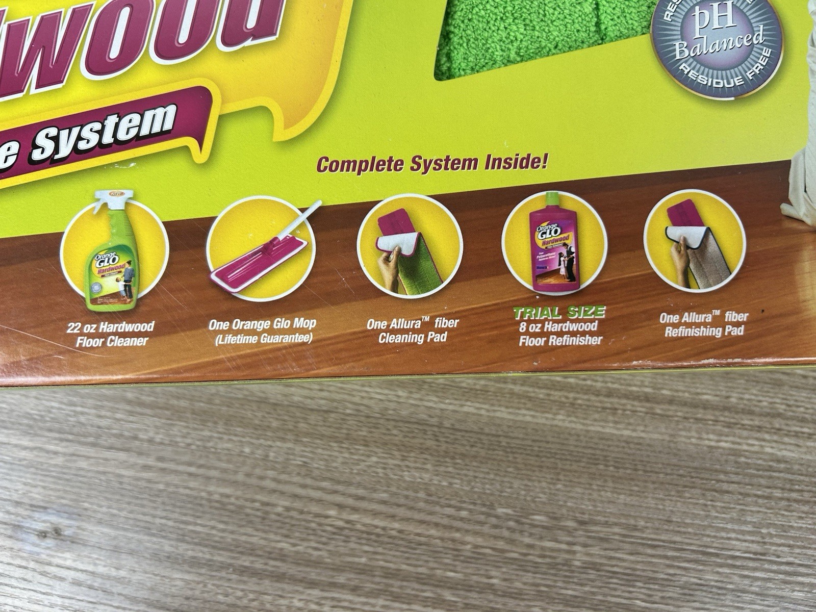 Orange Glo Hardwood Floor Care System Complete Kit New Old Stock 5 PC
