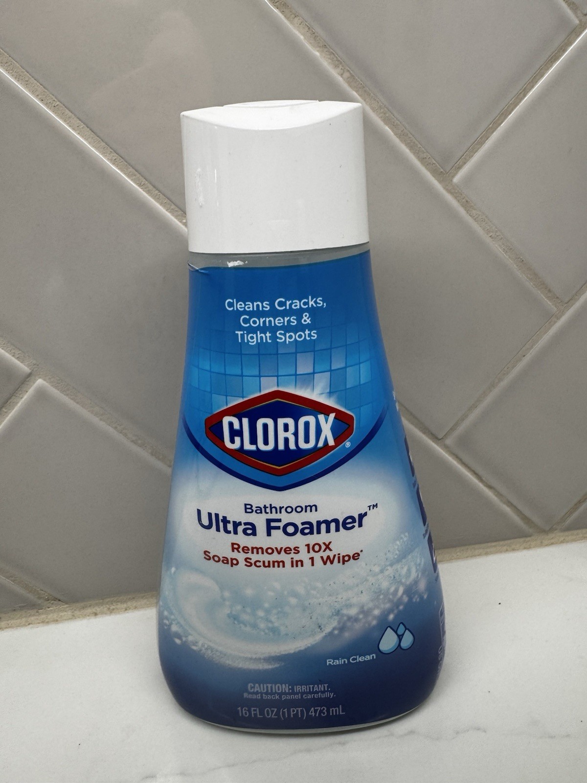 (2) Clorox Bathroom Ultra Foamer, Cleaner Spray Refill, Rain Clean, 16 Fluid Oz