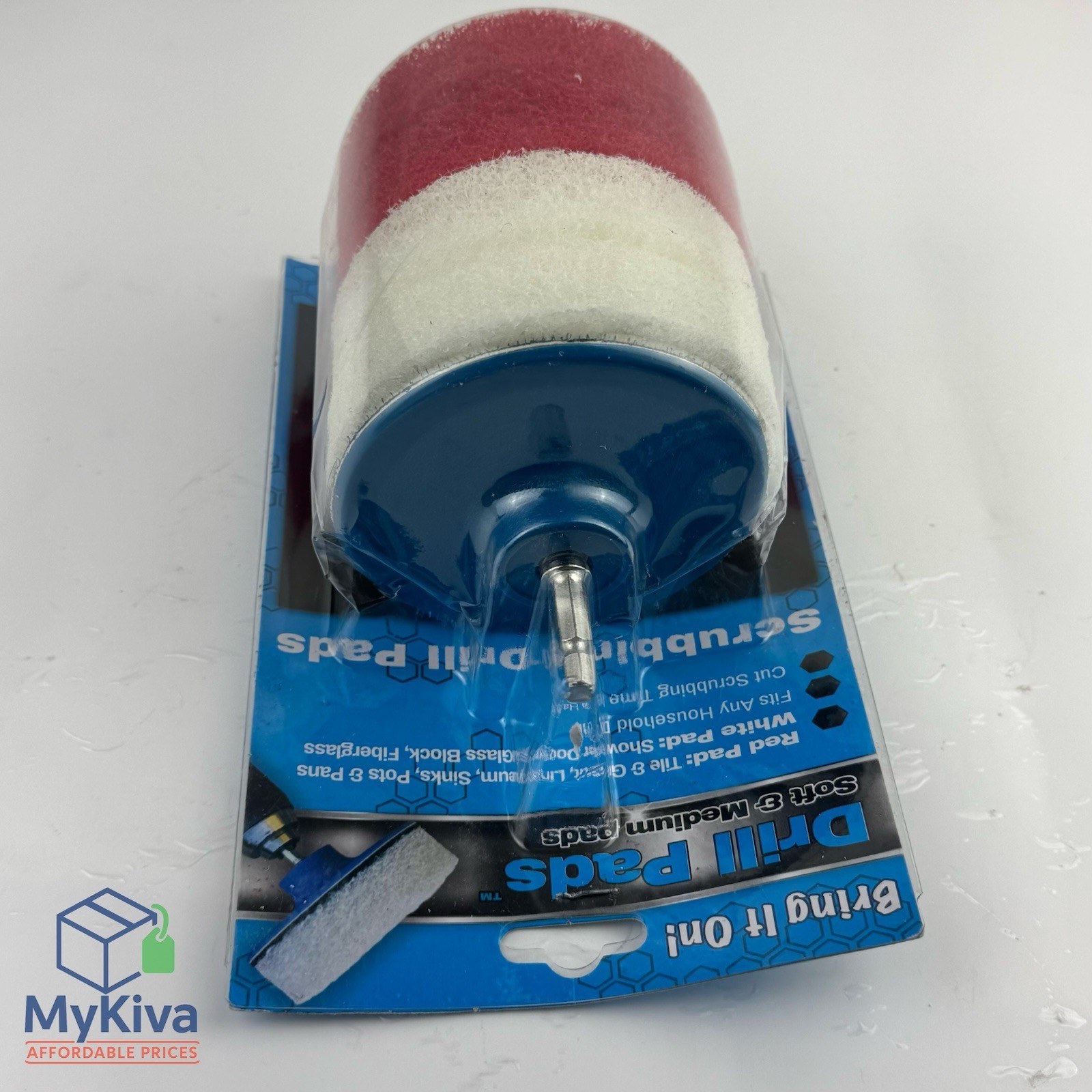 Drill pads Bring It On soft medium scrub kit with drill attachment cleaner