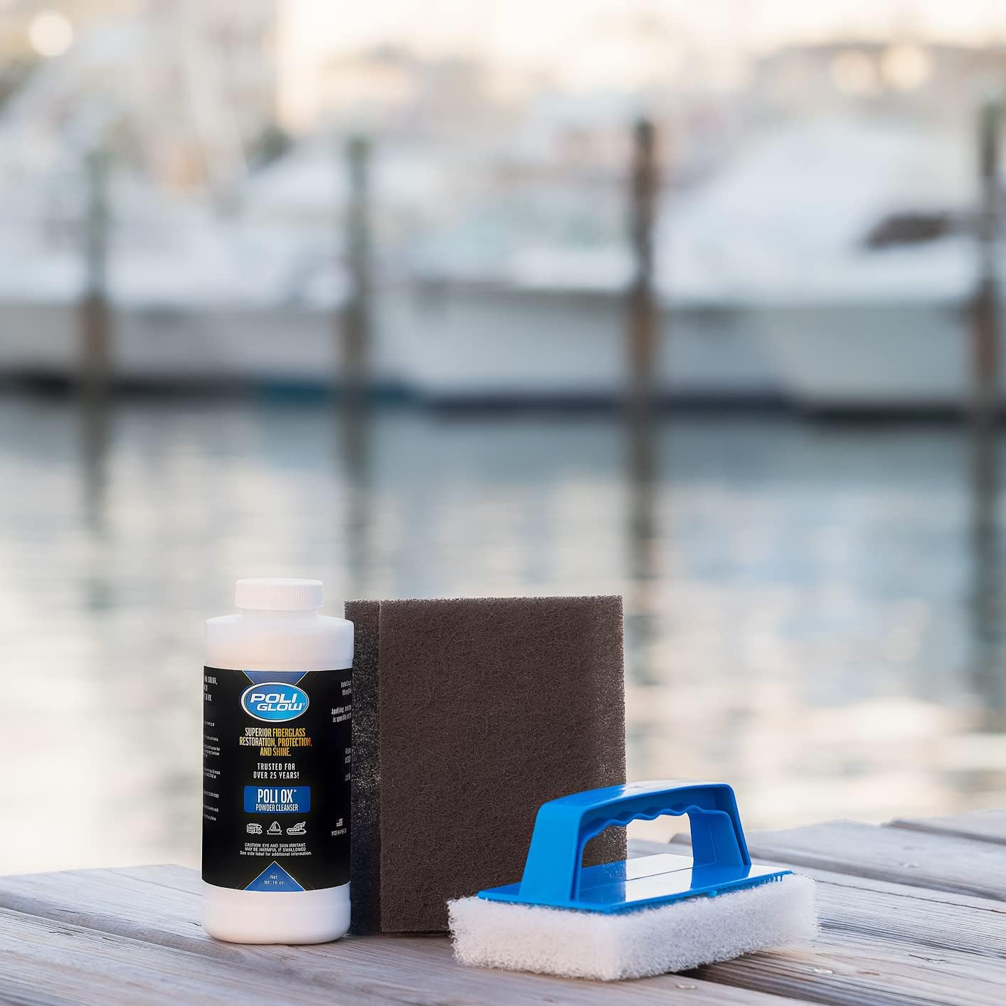 Poli Glow Poli Ox Remove Heavy Oxidation and Stains from Fiberglass Boat & RV