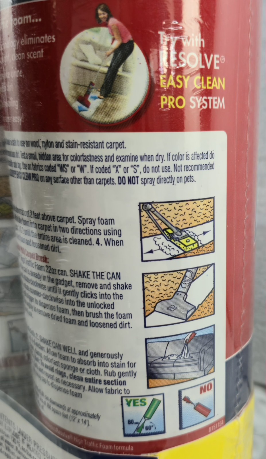 (2) RESOLVE Pet High Traffic Carpet Foam, 44 oz (22 oz each) Sealed, Dual Pack
