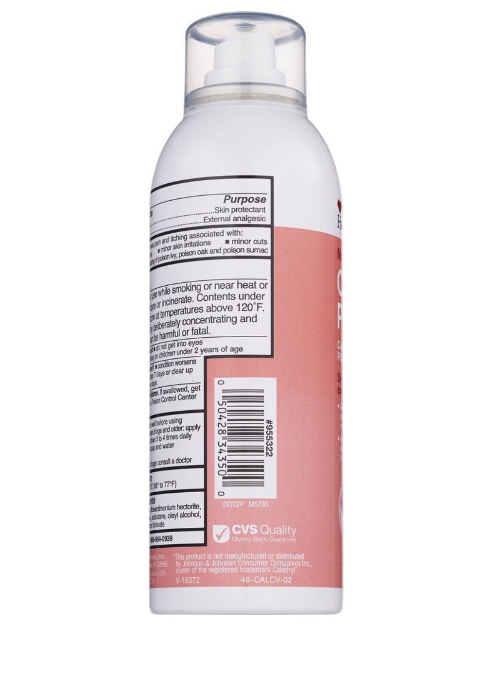 CVS Health No-Rub Calamine Plus Spray 4.1 oz, Relieves Itching New MF