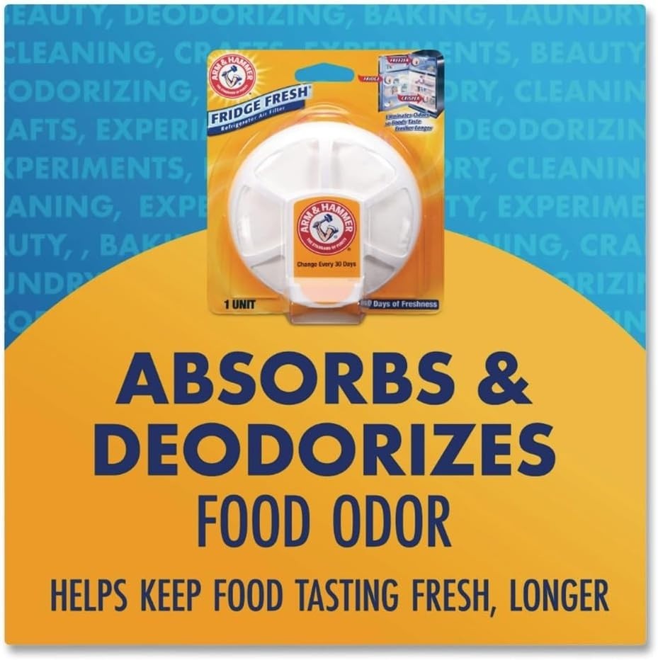 Arm & Hammer Fridge Fresh Baking Soda Disc, Refrigerator Air Filter