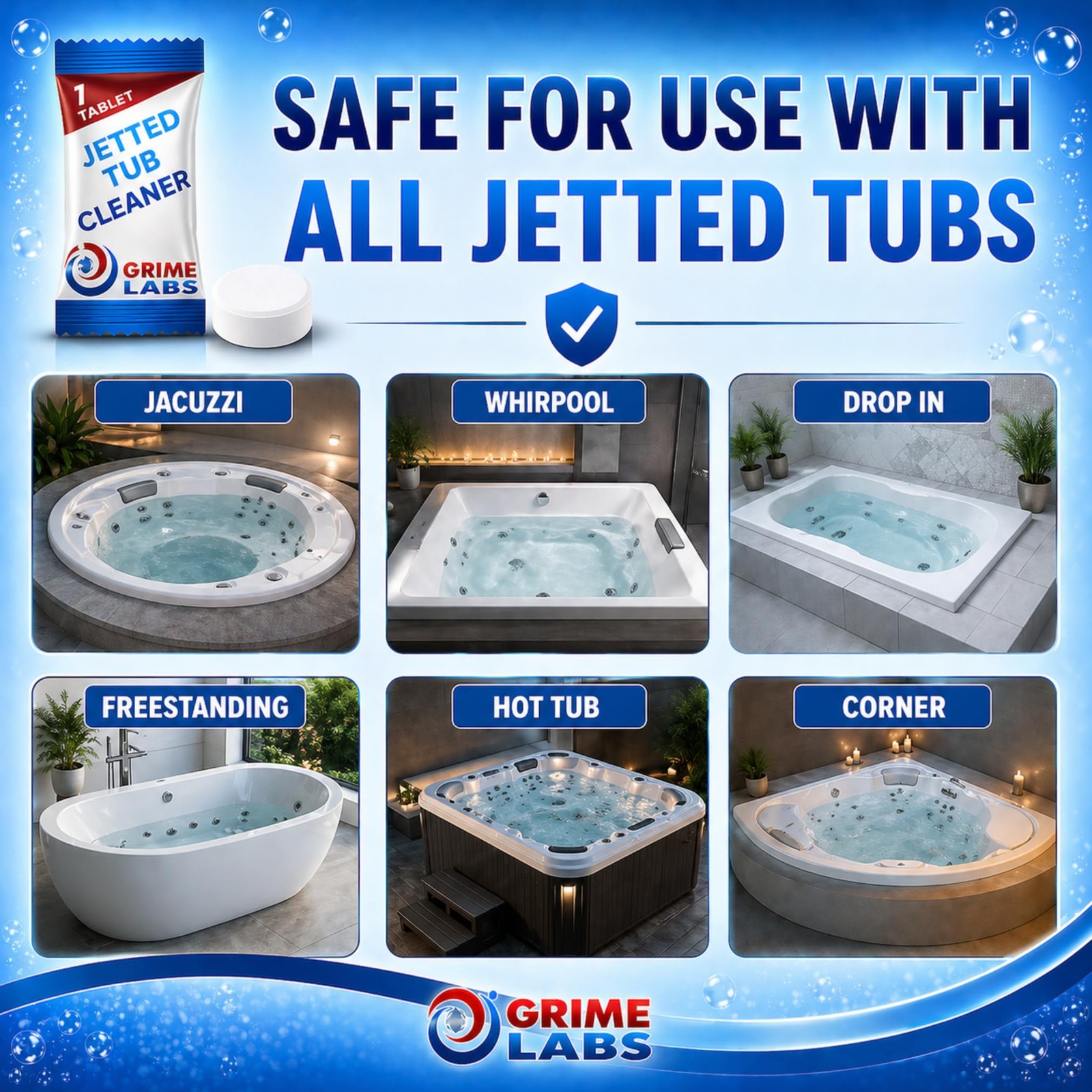 Jetted Tub Cleaner – Bathtub Jet & Pipe Cleaner for Whirlpool Baths, Spas & H…