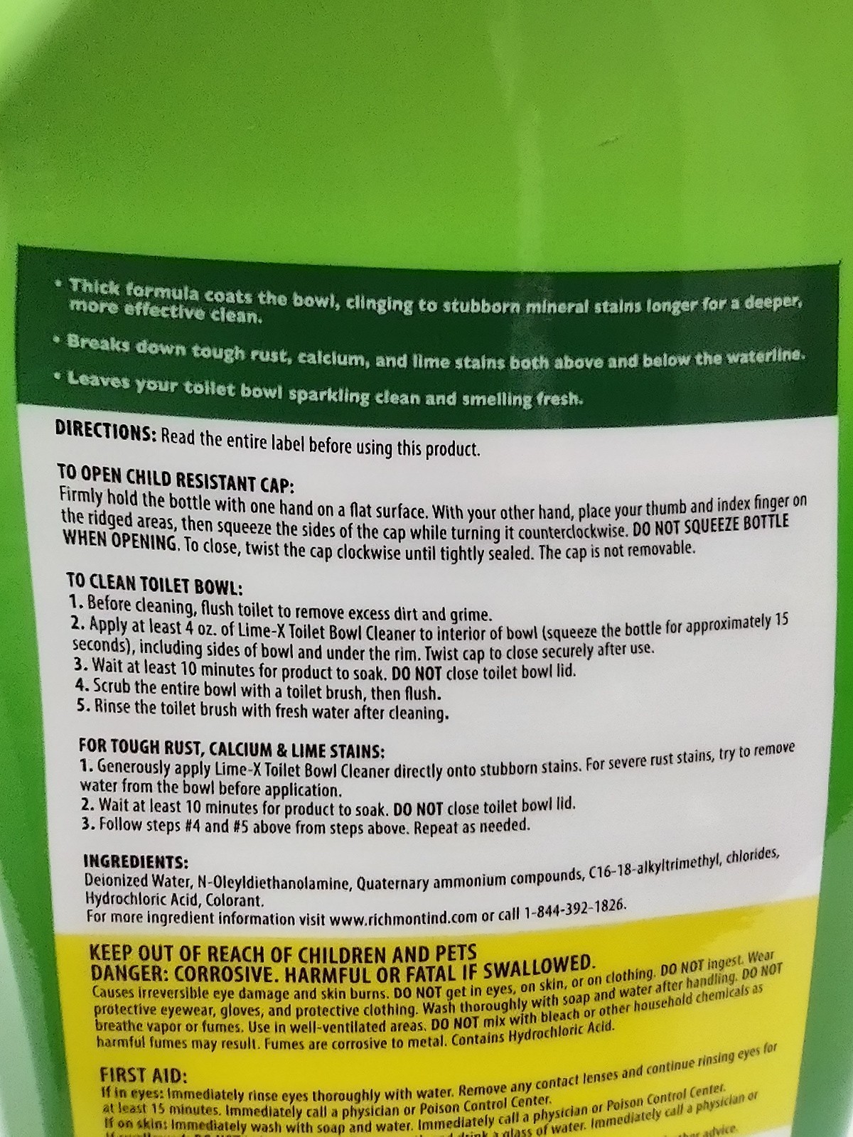 ( 4 ) Lime-x Liquid Toilet Bowl Gel Cleaner, Removes Lime Calcium Rust 16 oz Ea