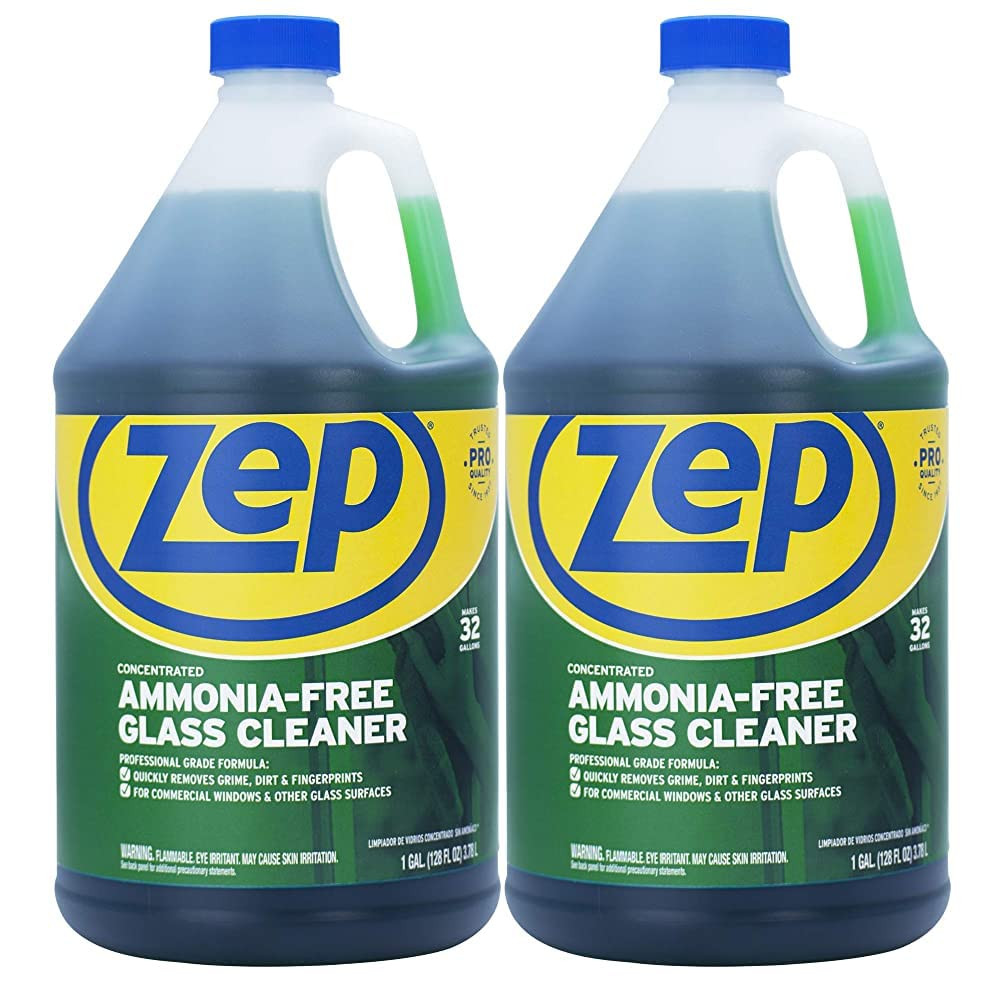 Ammonia Free Glass Cleaner Concentrate 1 Gallon (Case of 2) ZU1052 – Commercial