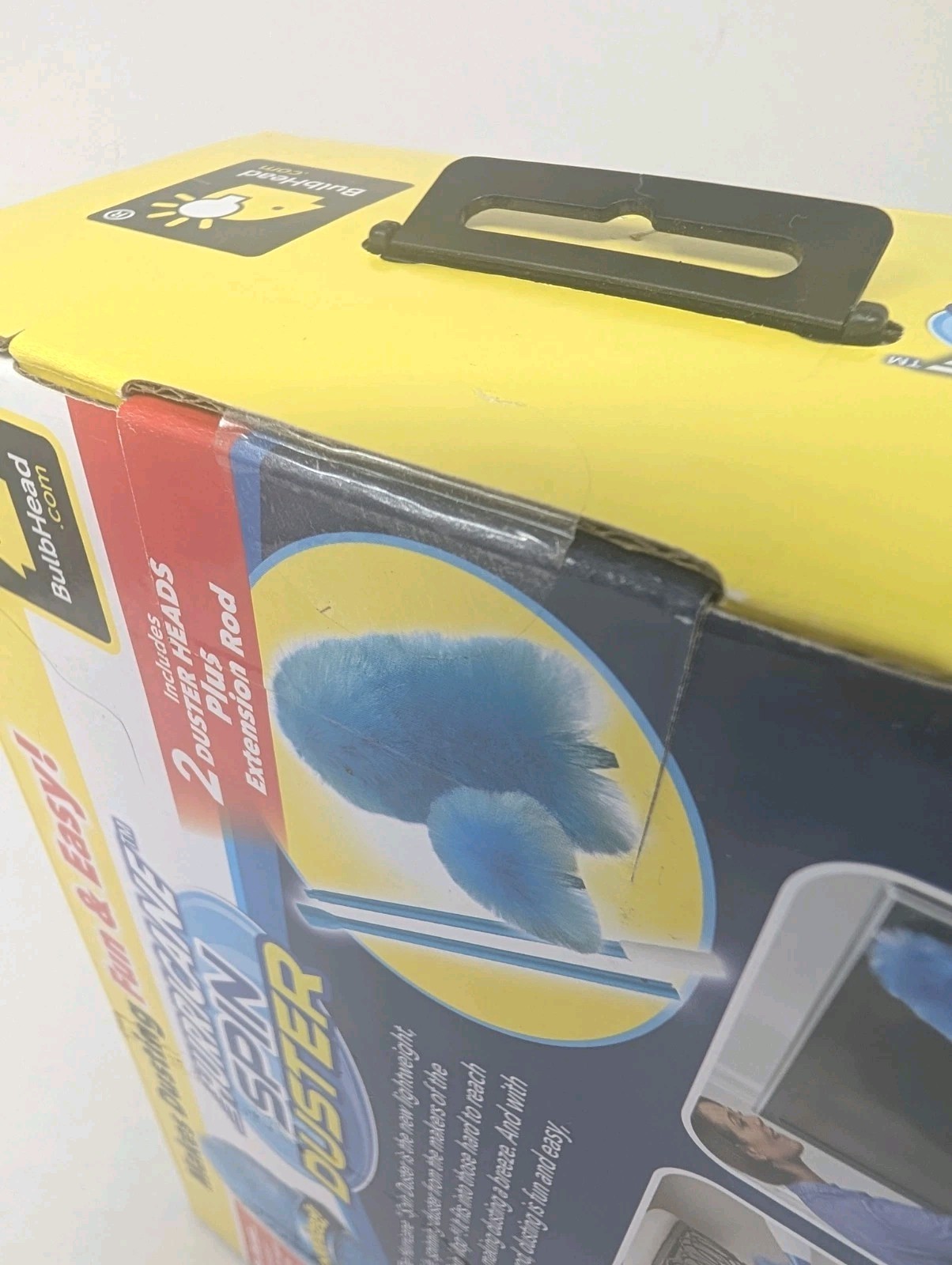 Hurricane Spin Duster Motorized Dust Wand w/ Extension for Ceilings & Fans NOS