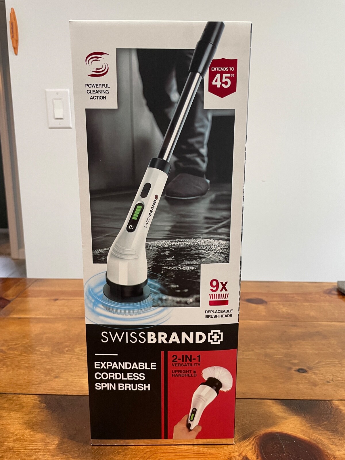 Swiss Brand Expandable Cordless Spin Brush; New in Box