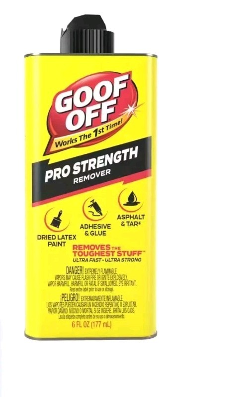 Goof Off Professional Strength Latex Paint and Adhesive Remover, 6 fl.oz -2 PACK