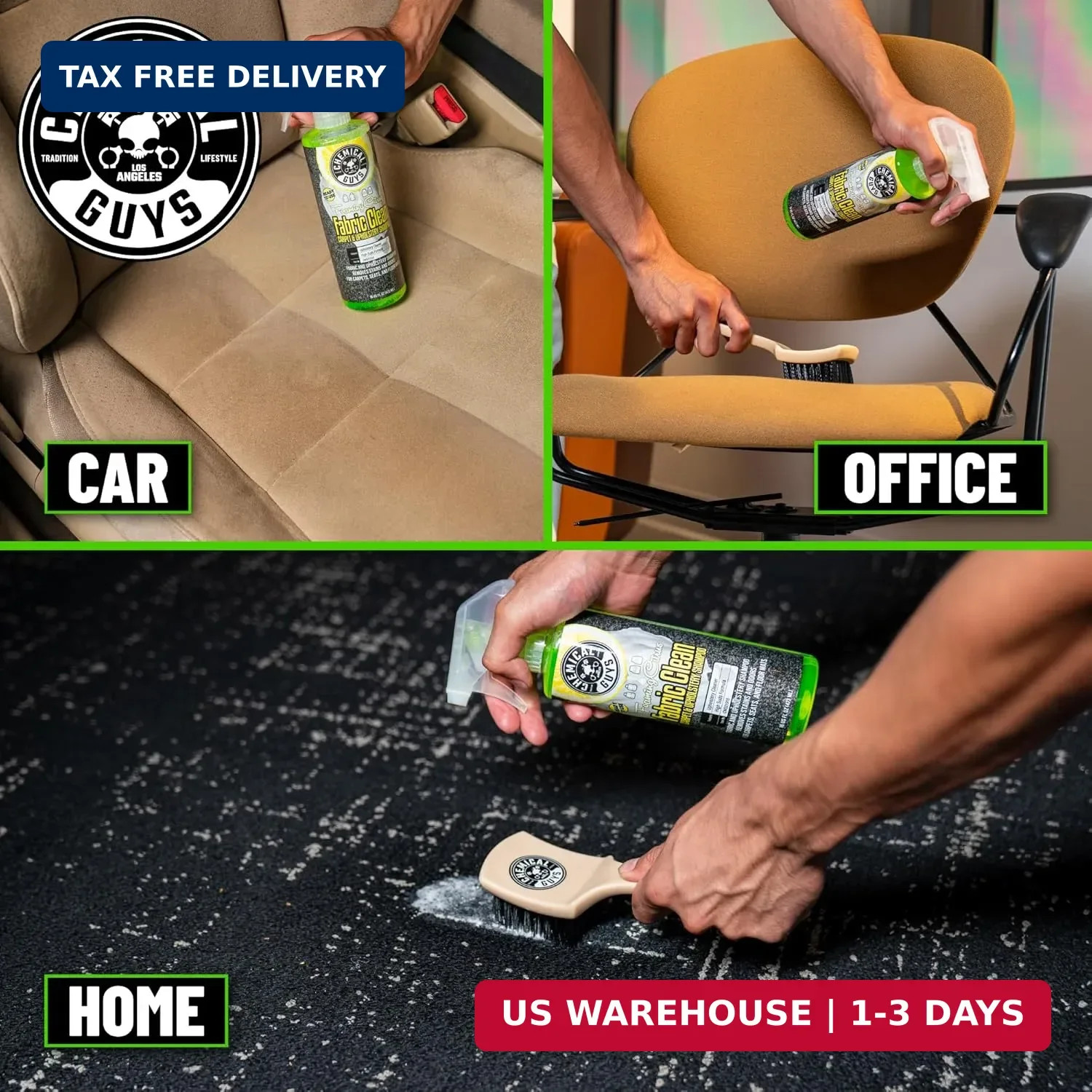 Chemical Guys Foaming Citrus Fabric Clean Carpet & Upholstery Cleaner, Ready to