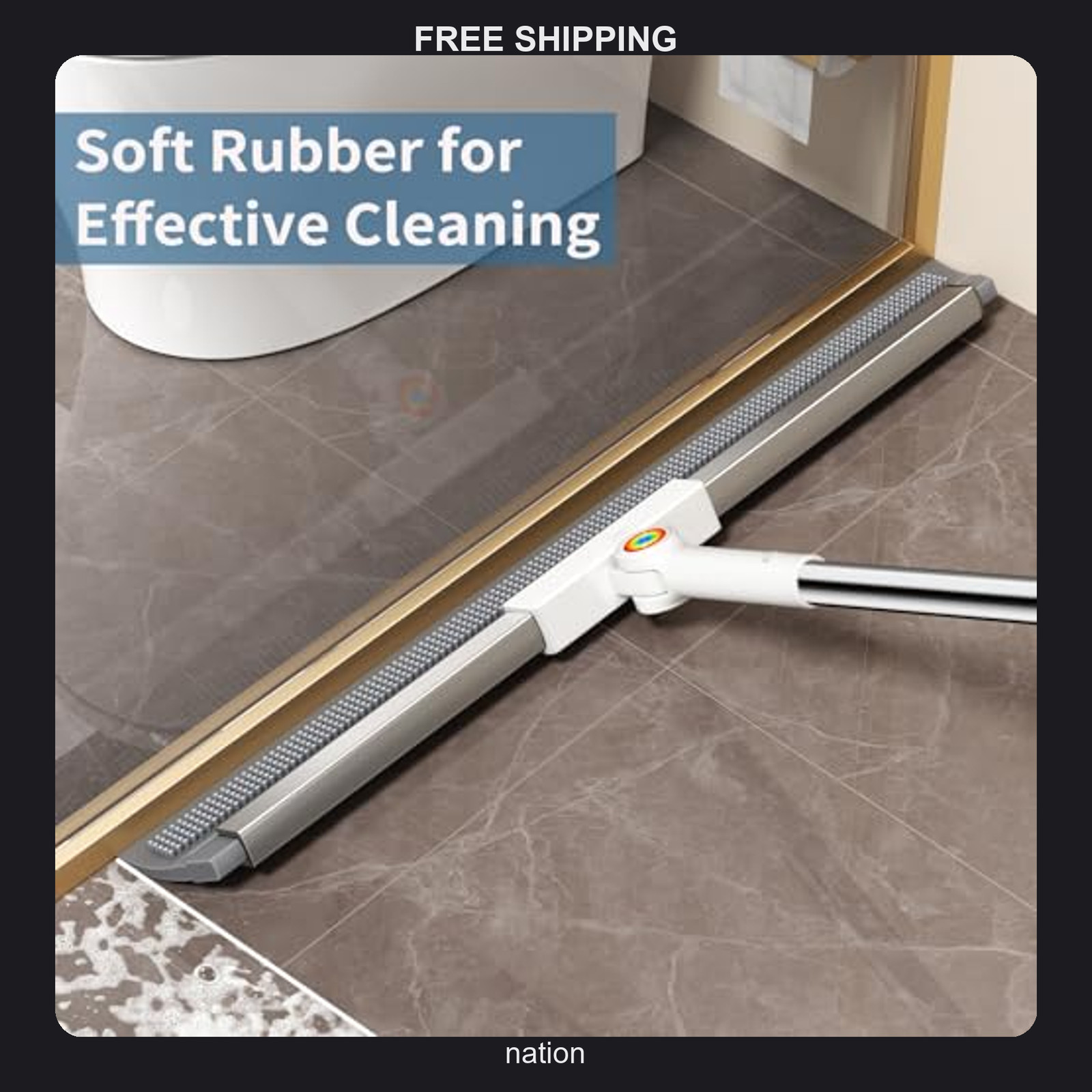 Floor Squeegee for Concrete Floor, Squeegee for Floor with 180° Rotating Head