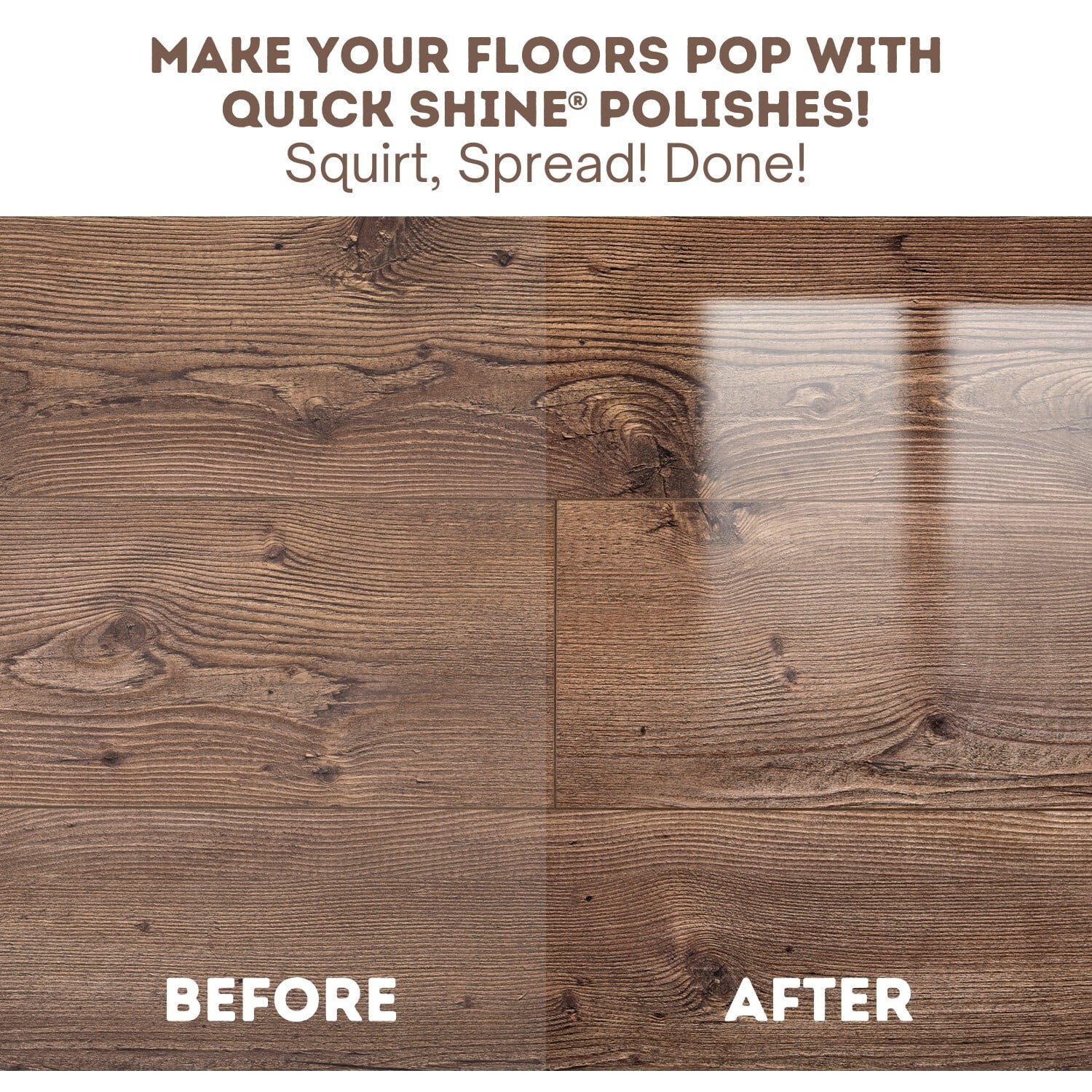 Quick Shine Liquid Multi-Surface Floor Finish, 64 fl. oz., Household Floor Clean
