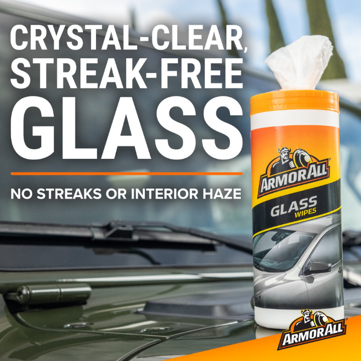 (2 pack) Armor All Automotive Ammonia Free Glass Cleaner Wipes, 30 Count