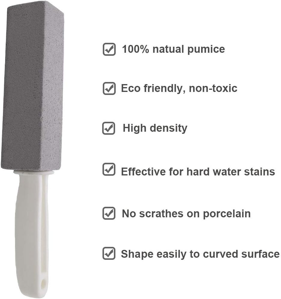 Pumice Stone for Toilet Cleaning with Handle Toilet Stone, Removing Hard Wate…