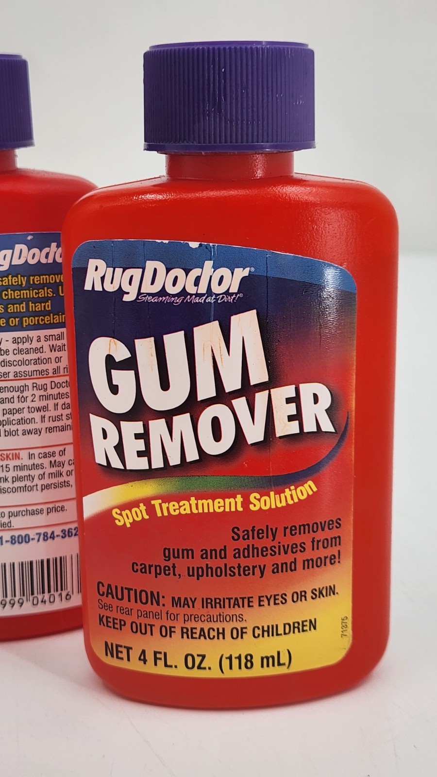 Lot of 4 Rug Doctor Spot Treatment Set Wax Red Rust Gum Remover Small Bottles
