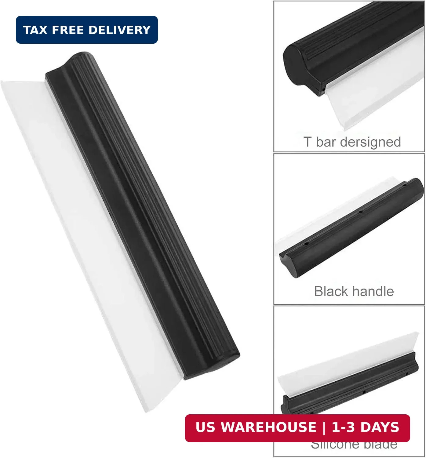 2Pack Water Blade Professional Automotive Wiper Squeegee Silicone Auto Car Dryer