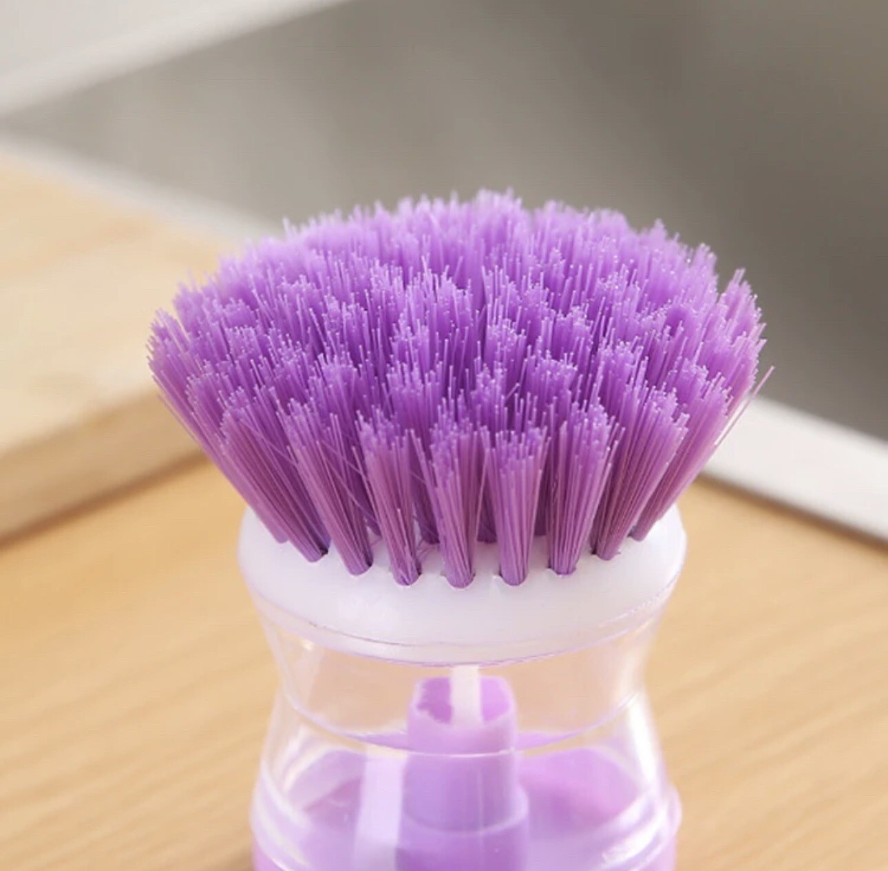 3Pcs Soap Liquid Dispensing Pot Brushes Kitchen Dish Pan Sink Clean Washing Tool