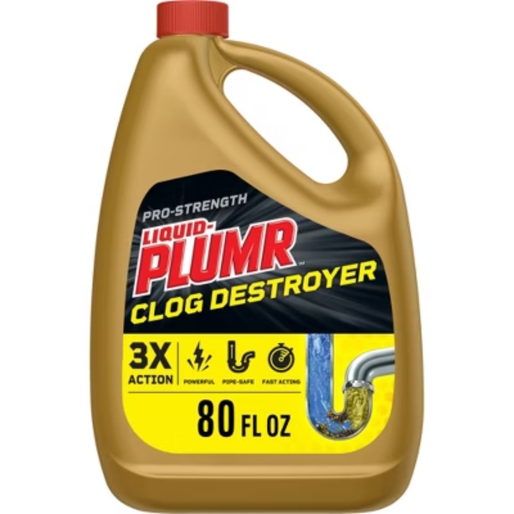 Liquid-Plumr Pro-Strength Full Clog Destroyer Pipe & Drain Cleaner Gel -80 fl oz