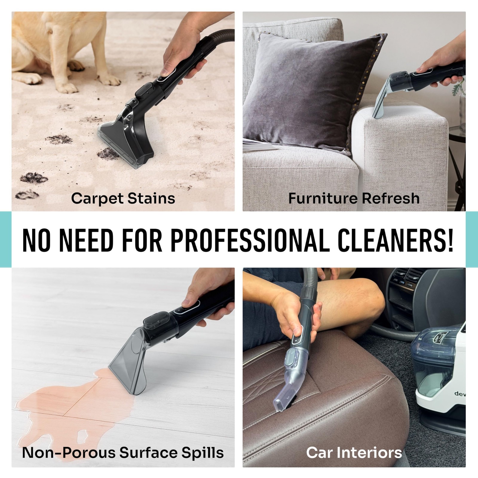 Spot Genie Pro Portable Carpet Cleaner Machine, Upholstery Cleaner – Lightwei…