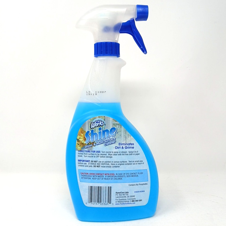 The Works Shine Glass & Multi Surface Cleaner 32 Fluid Ounces Hard to Find