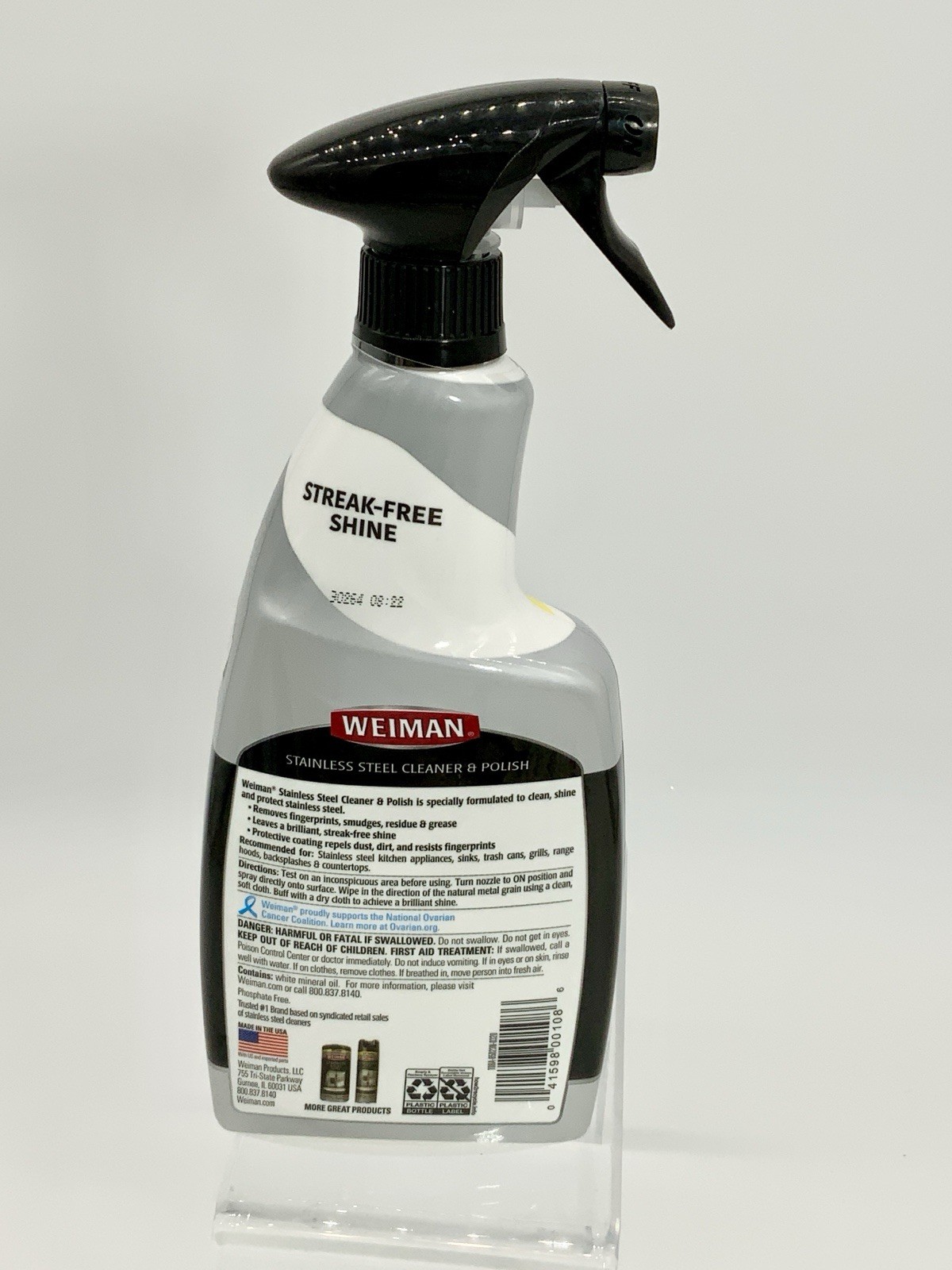 Weiman Stainless Steel Cleaner & Polish Spray Appliance Streak-Free Shine 22 oz.