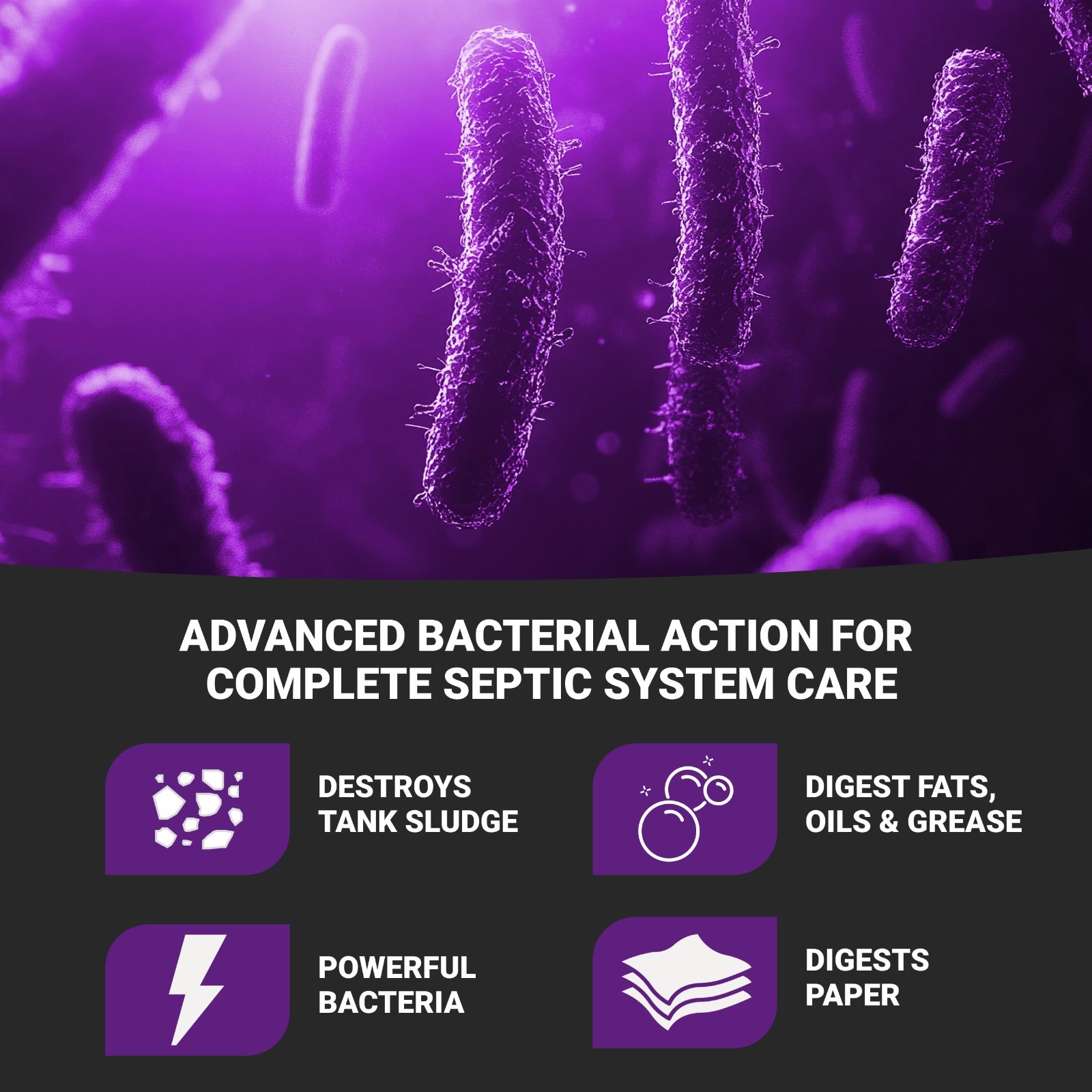 Granular Septic Tank Treatment – Bacterial Enzyme Formula for Clog Prevention &