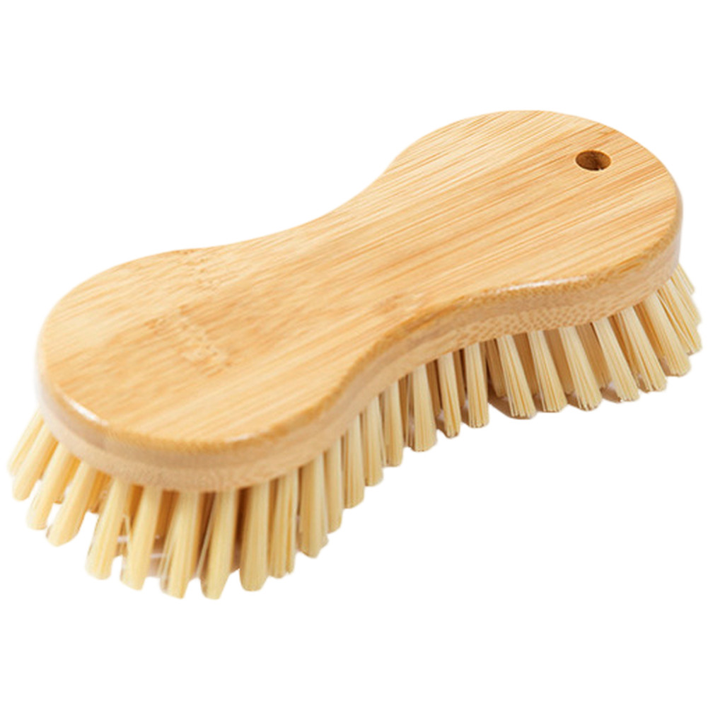 Wooden Handle Brush with PET Bristles for Cleaning For Clothes Shoes Surfaces