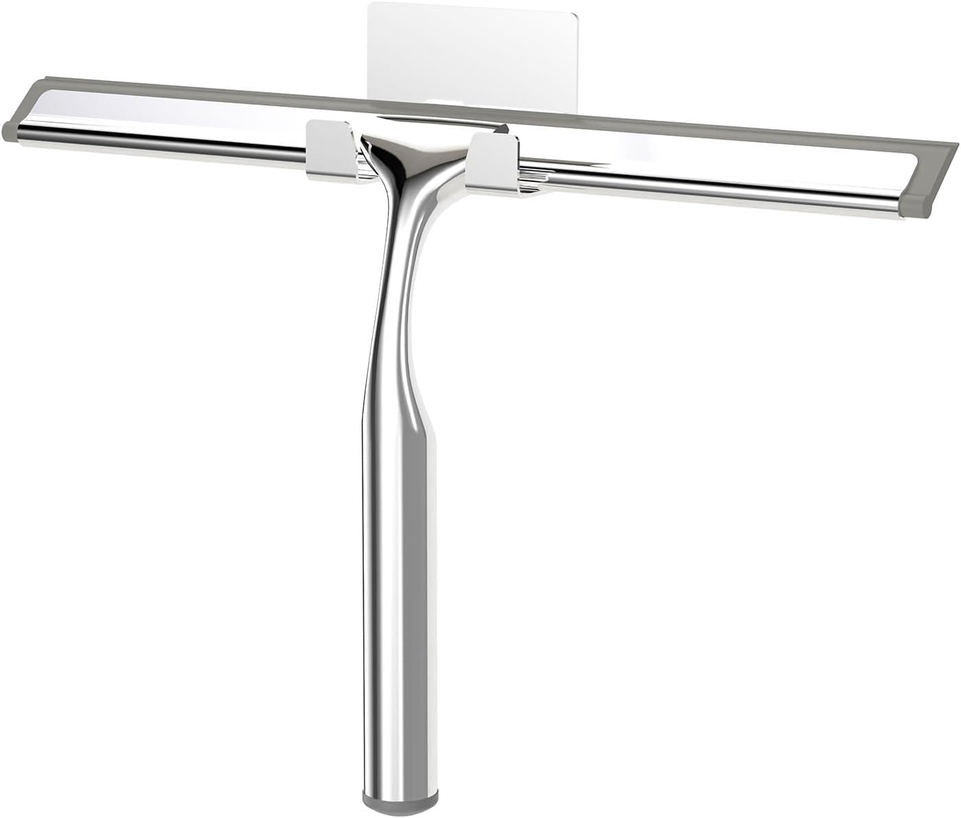 Shower Squeegee for Glass Doors, Stainless Steel Shower Squeegee for Bathroom, W