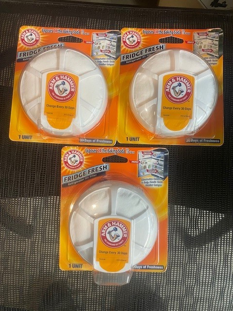3 Pack Arm & Hammer Fridge Fresh Baking Soda Disc Free Shipping in United State.