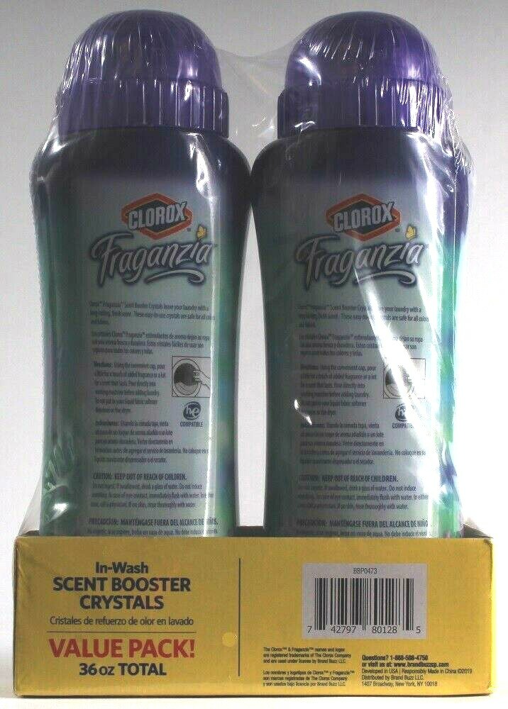 1 Fraganzia In Wash Scent Booster Crystals 2 Pack Lavender Eucalyptus 36oz