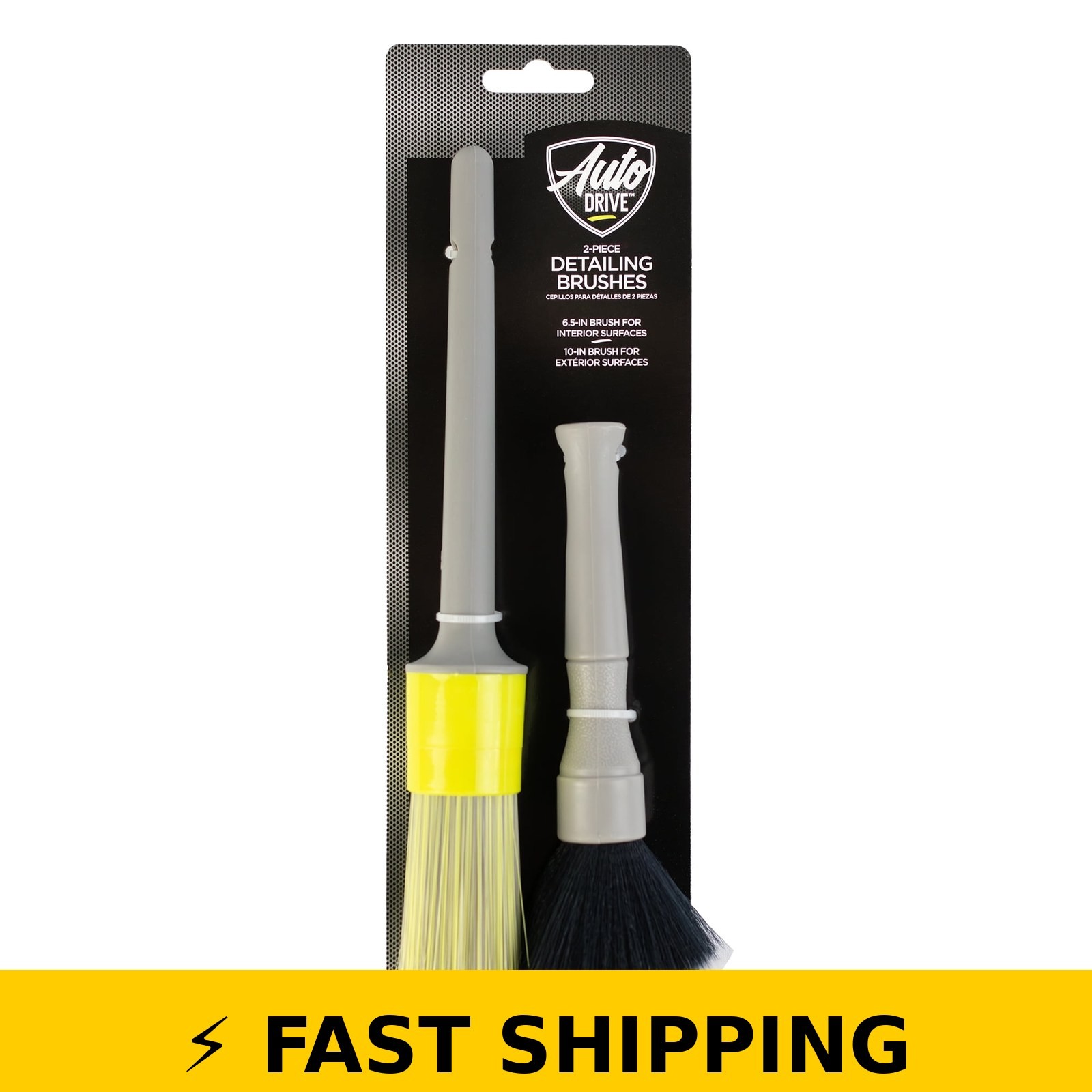 Auto Drive 2-Piece Car Detailing Brush Set