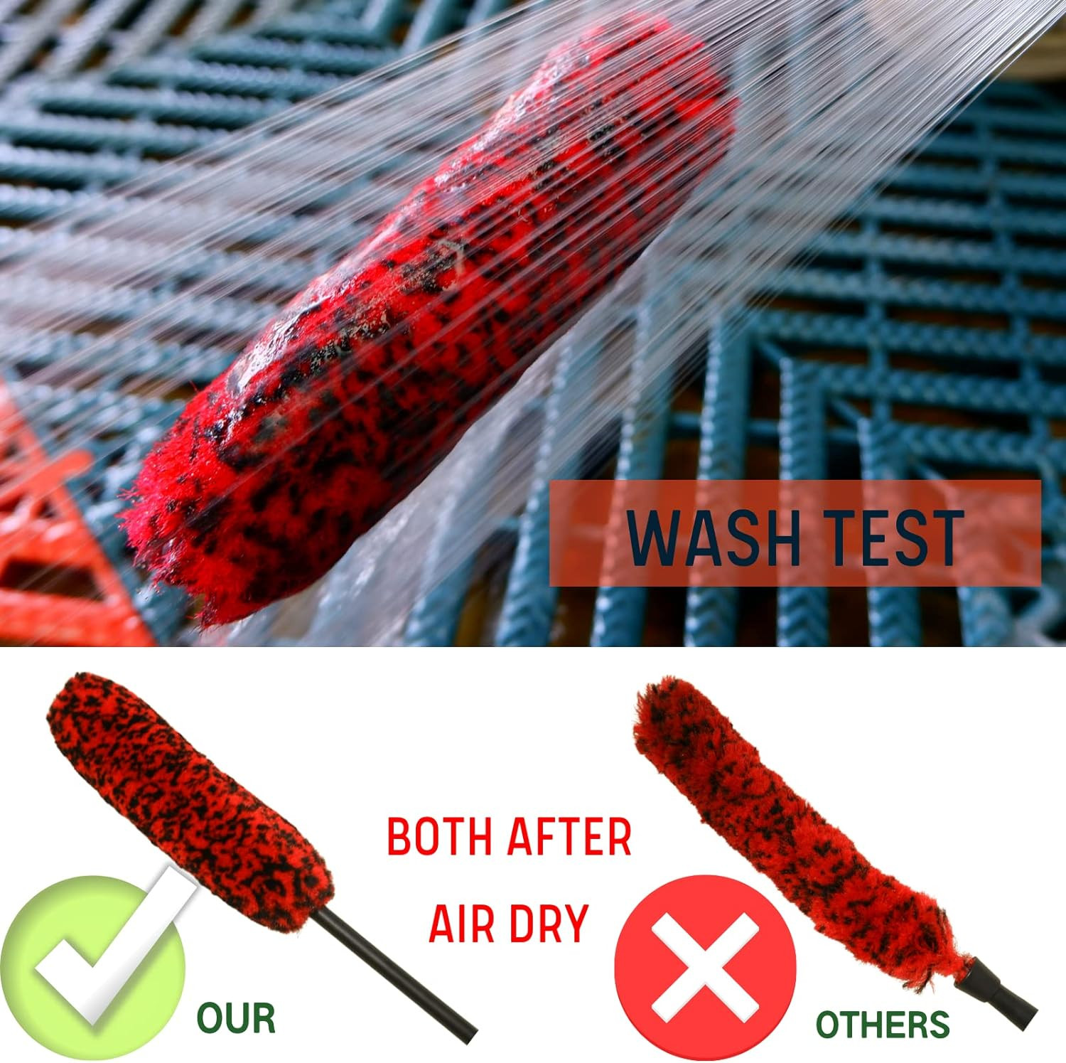 Professional 4 Pack Long Handle Wheel Brush Kit for Cleaning Wheel and Tire- 2X