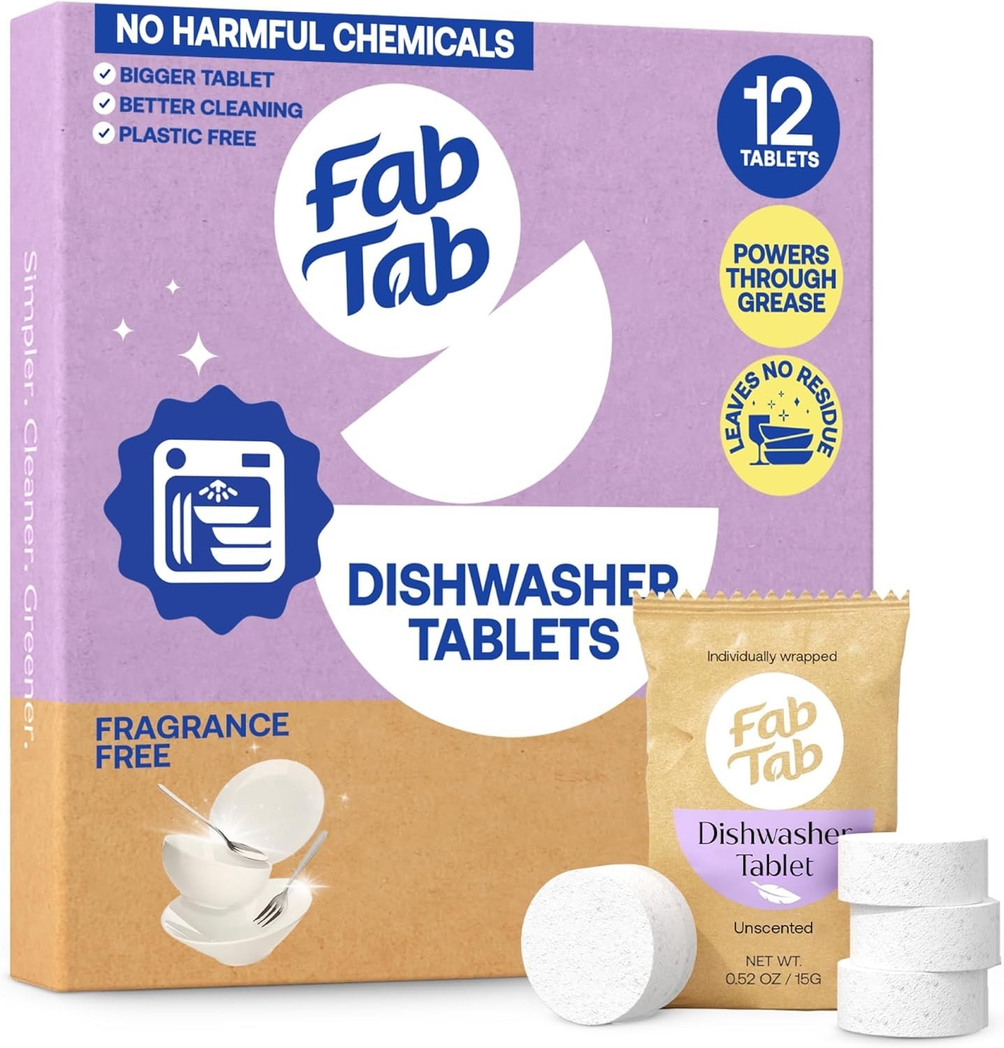 Dishwasher Tablets, Unscented, A Plastic Free Dishwasher Pod Alternative, Pow…