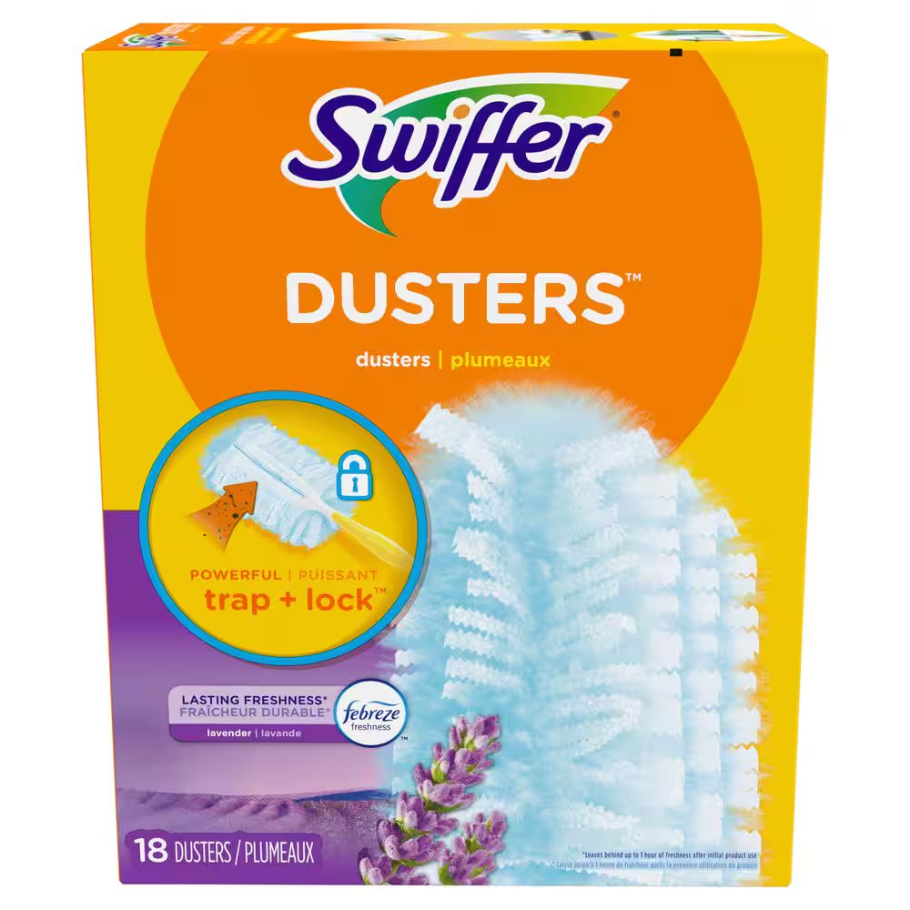 180 Duster Multi-Surface Refills with Febreze Lavender Vanilla and Comfort Scent