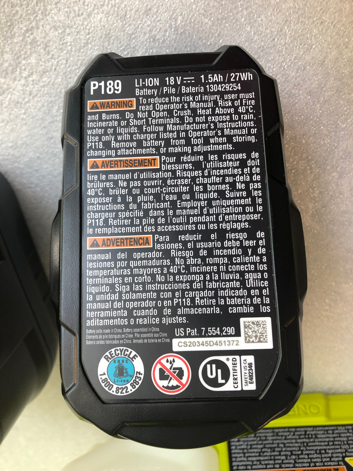 Ryobi PSP01K 18V ONE+ Handheld Electrostatic Sprayer Kit W/ Disinfectant Cleaner