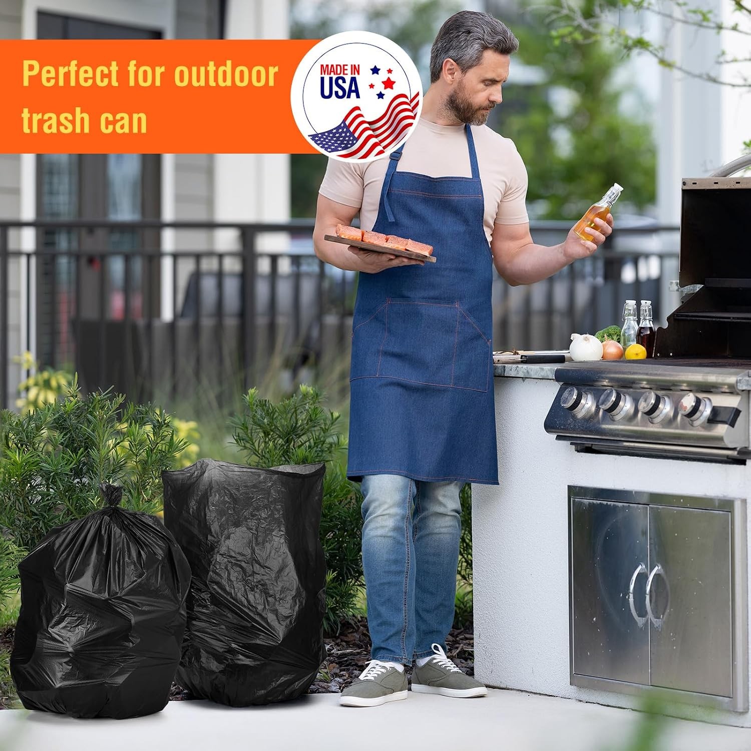Delxo 30-33 Gallon Trash Bags, 250 Count ?C Medium Duty Garbage Bags, Thick, Du