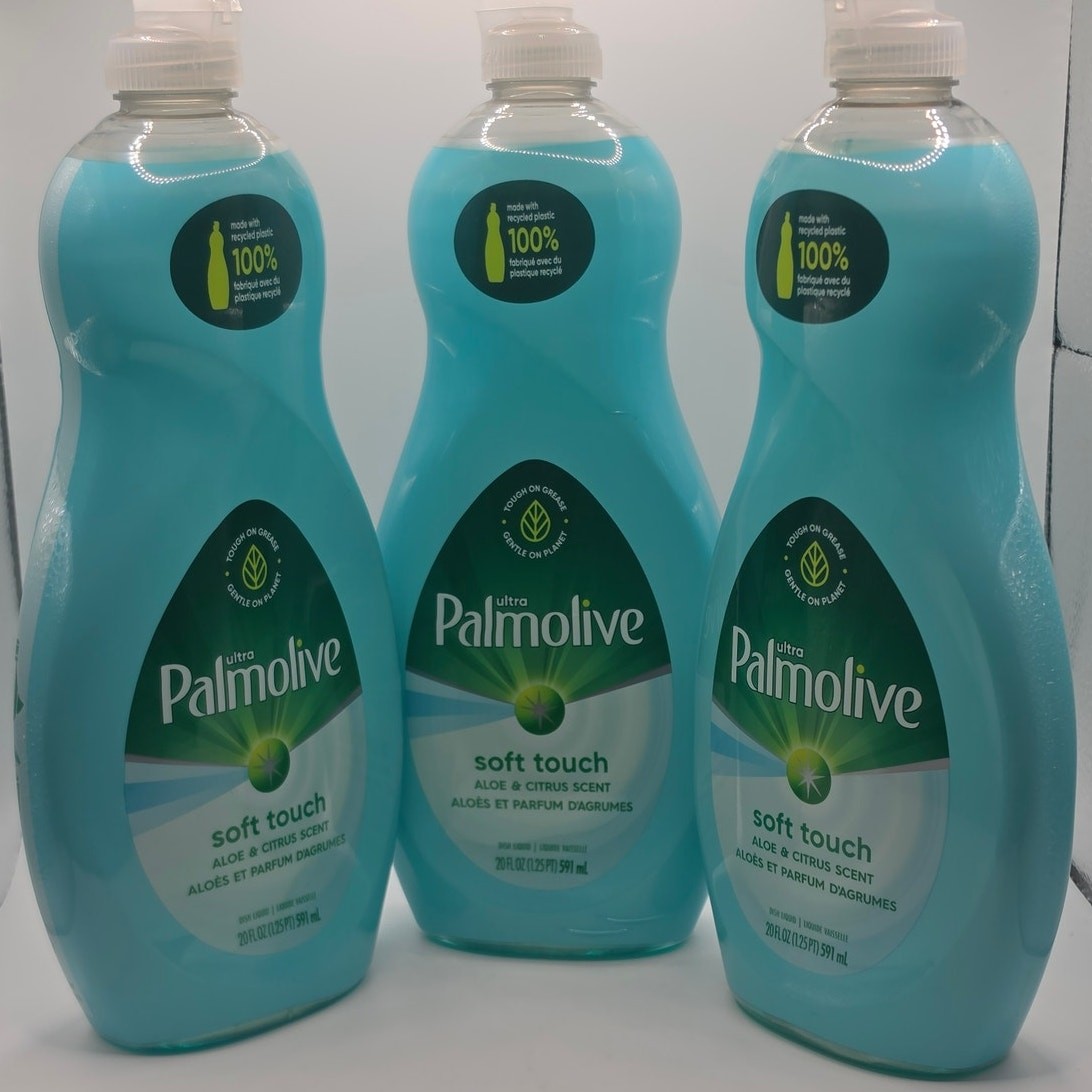 3 Palmolive Soft Touch Aloe & Citrus Dish Liquid 20 oz HTF Discontinued