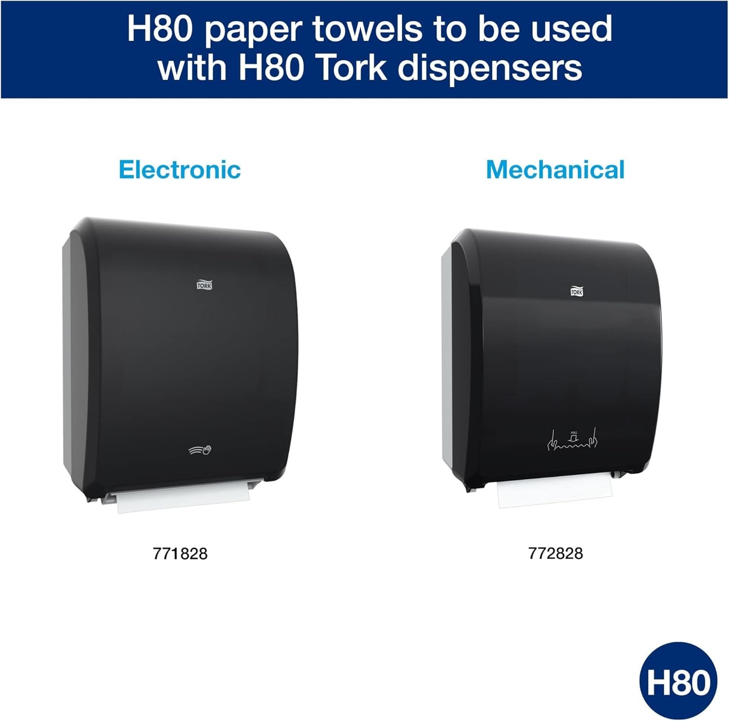 Tork Paper Hand Towel Roll White H80, Universal, 100% Recycled Fiber, 6 Rolls