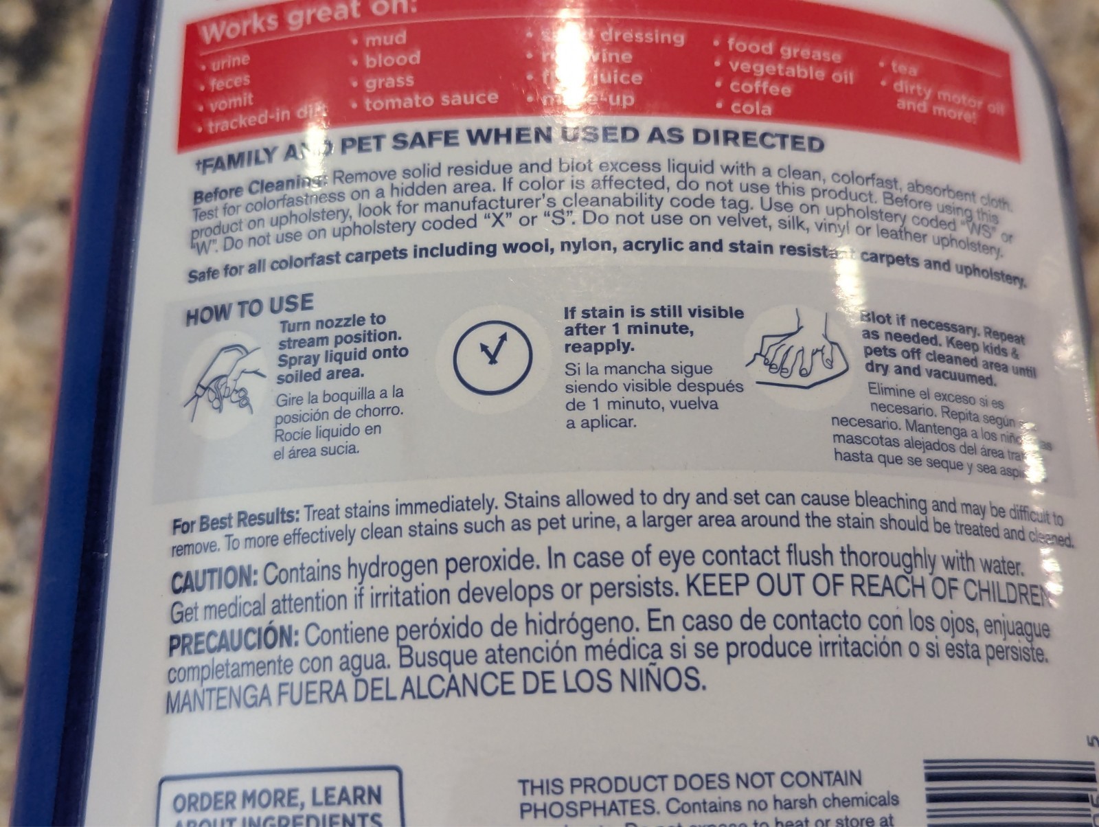 Woolite Insta Clean Oxy Stain Destroyers Stain Removal Carpet Cleaner 22 fl oz