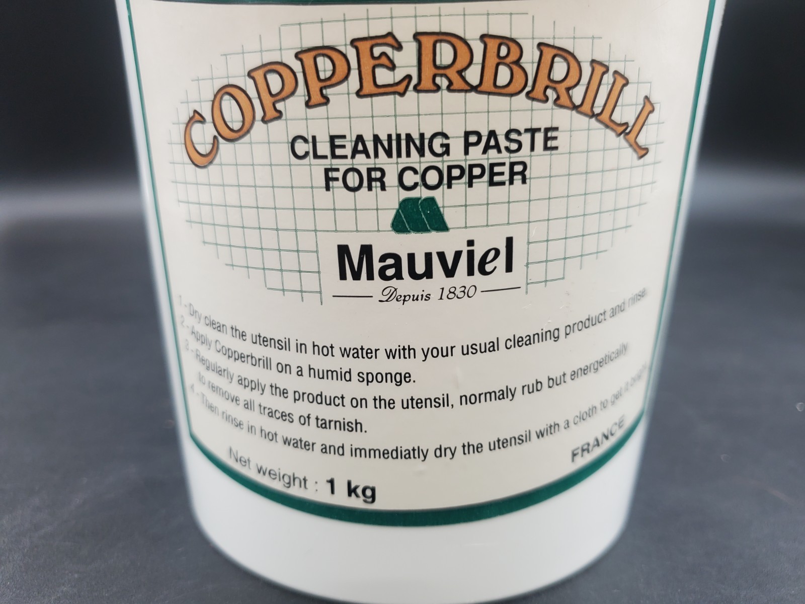 NEW Mauviel Copperbrill Copper Cleaner Paste, 1 Liter / 1kg