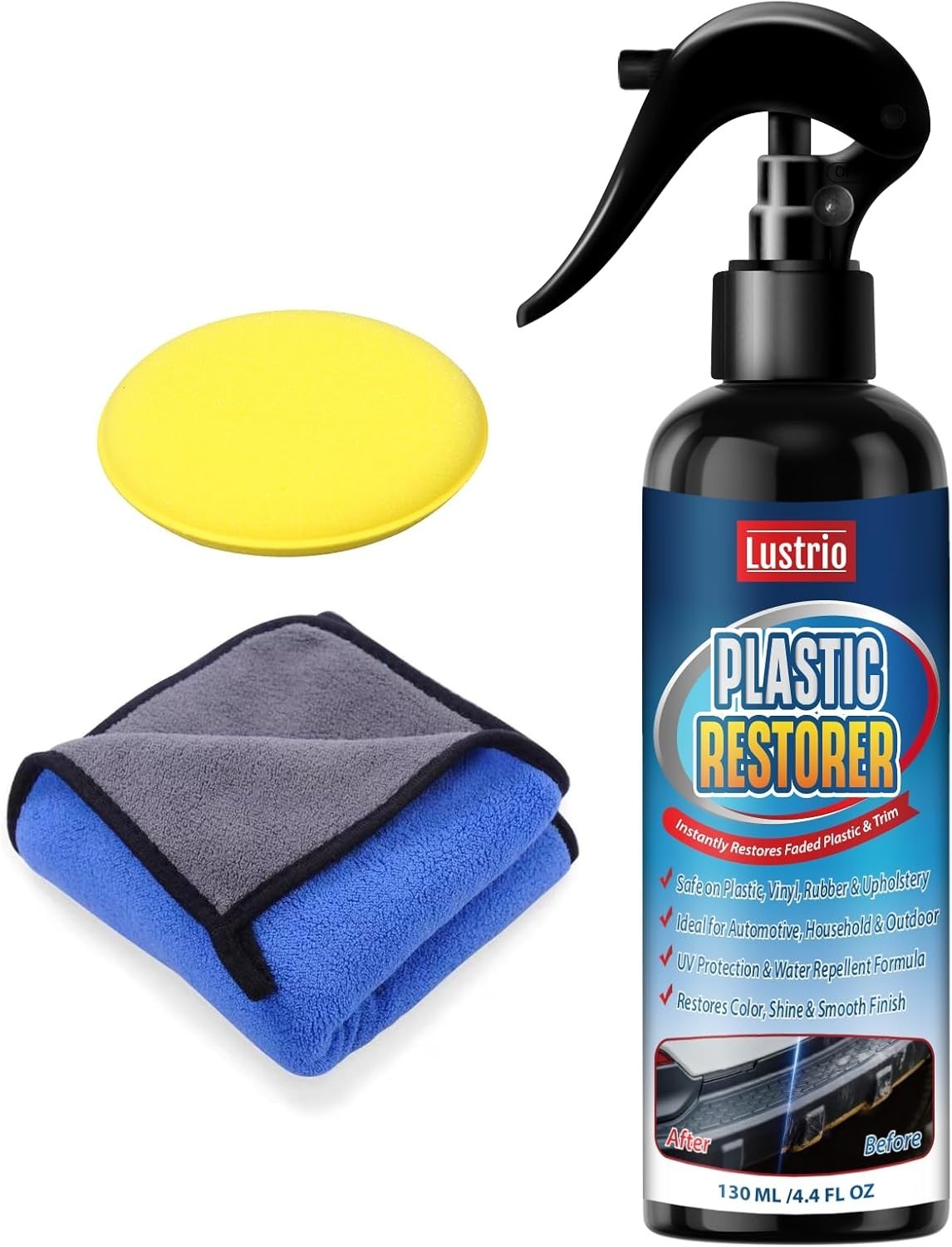 Black Trim & for Cars – Restores Faded Bumpers, Rubber & Vinyl – Long-Lasting…