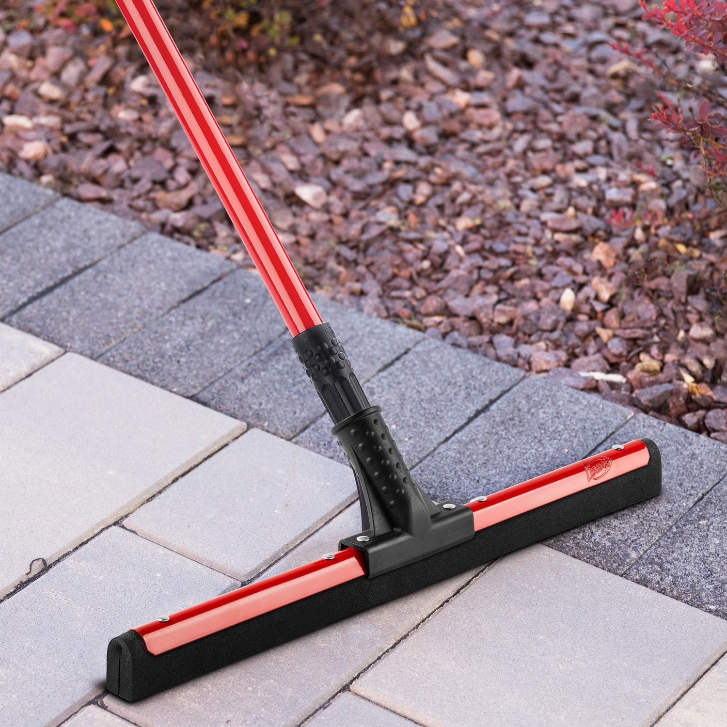 Libman High Power Commercial 20″ Rubber Flex Blade Floor Squeegee Red Steel