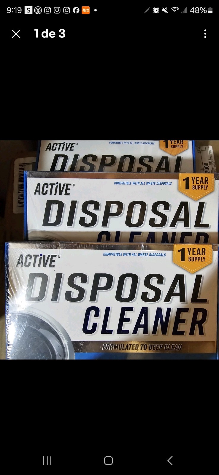 9 Pack – 24 Tablets Each Disposal Cleaner Deodorizer Active